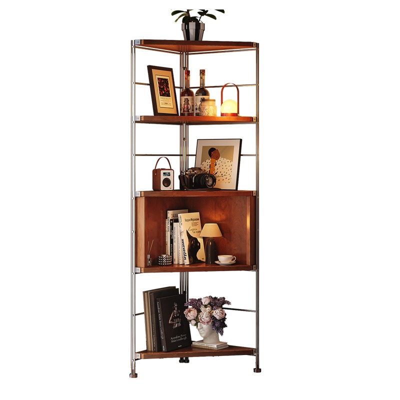 Storage & Organization - Corner Medieval Shelf, Triangle Living Room