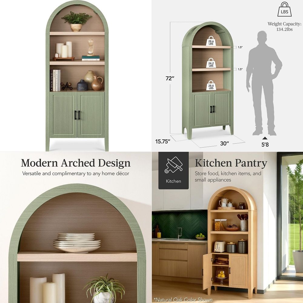 71 Tall Arched Kitchen Pantry, - Storage & Organization ulasan dan harga