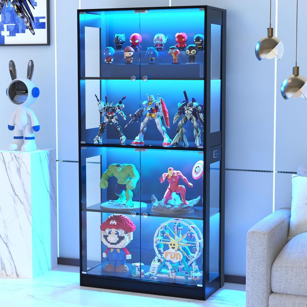 65 Glass Door Display Cabinet, - Storage & Organization ulasan dan harga