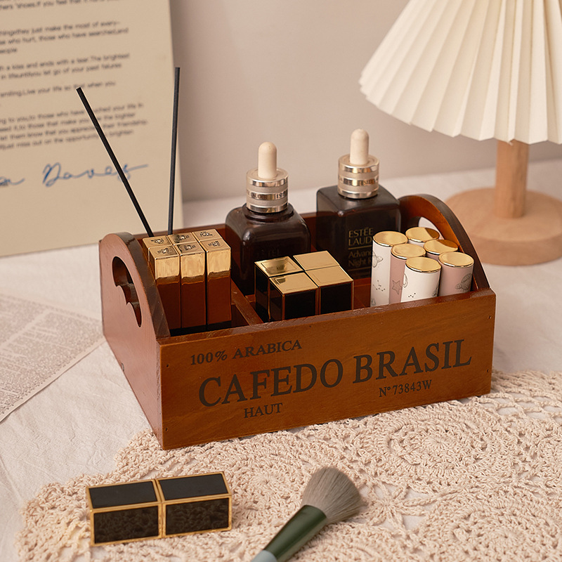 Zakka retro wooden portable si - Storage & Organization ulasan dan harga
