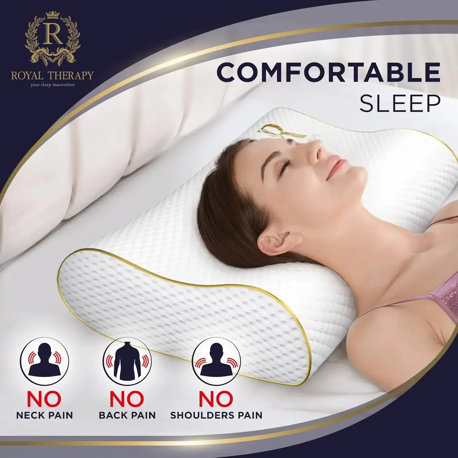 2-Pack Queen Memory Foam Pillo - Memory Foam Orthopedic Pillow Neck Pain ulasan dan harga