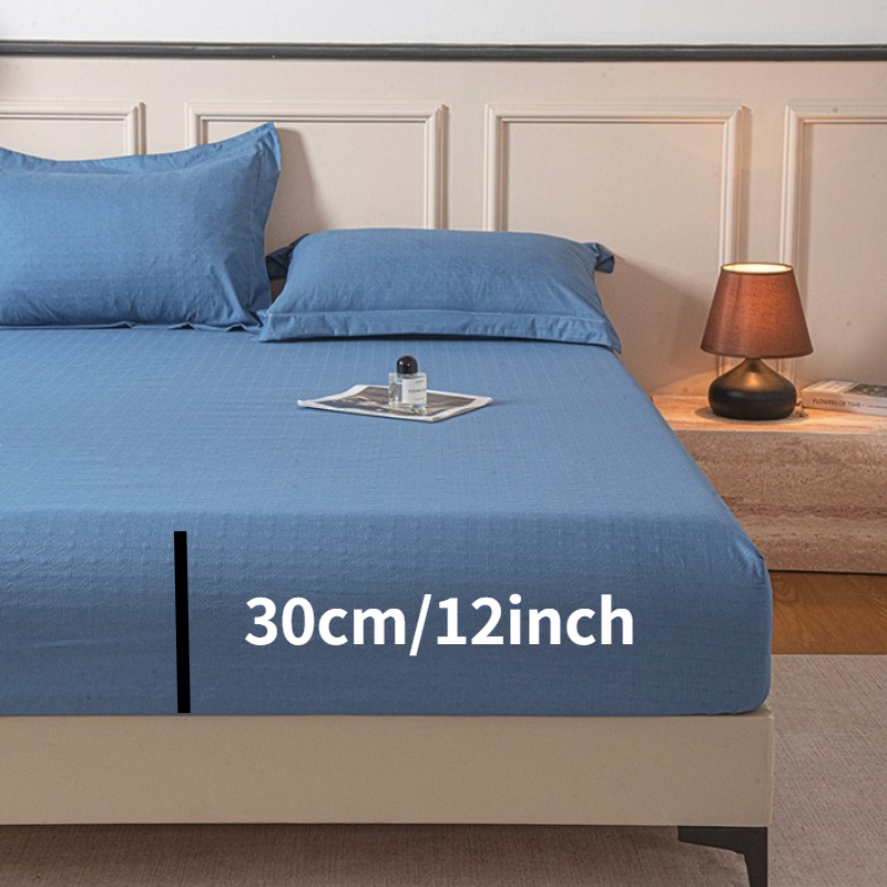 New Embossed Brushed Microfibe - Fitted Bed Sheets Deep Pocket ulasan dan harga