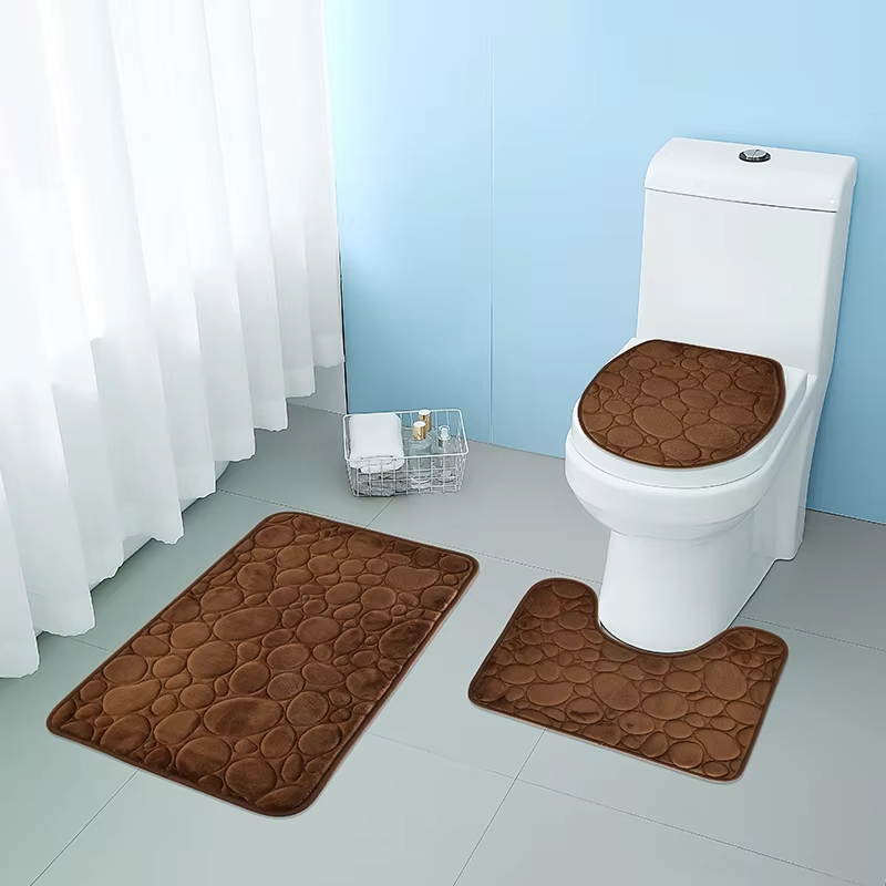 3PCS/Set Bath Mats Nonslip Sof - Quick Dry Diatomite Bath Mat ulasan dan harga