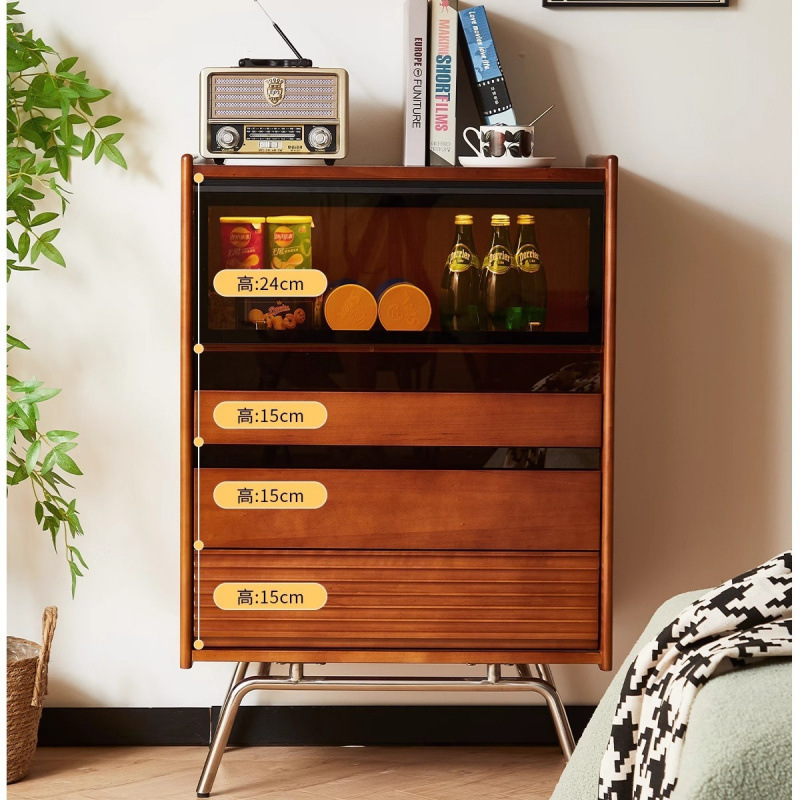 Solid wood chest Nordic, retro - Storage & Organization ulasan dan harga