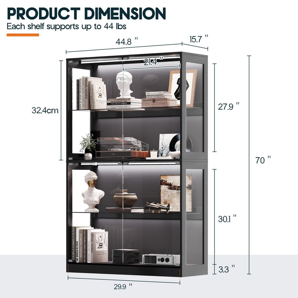 Cabinet with LED Light Strips, - Lighting ulasan dan harga