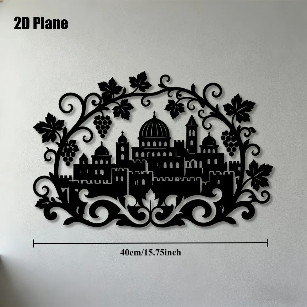 CIFBUY Iron Wall Art Jerusalem - Home Decor ulasan dan harga