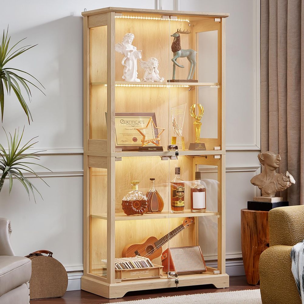 Farmhouse Glass Display Cabine - Lighting ulasan dan harga