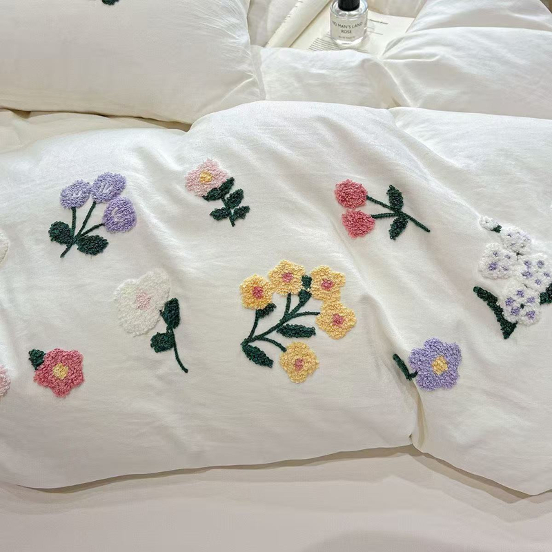 Aesthetic Floral Embroidery Du - Aesthetic Floral Duvet Cover ulasan dan harga