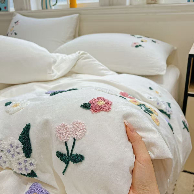 Aesthetic Floral Embroidery Du - Aesthetic Floral Duvet Cover ulasan dan harga