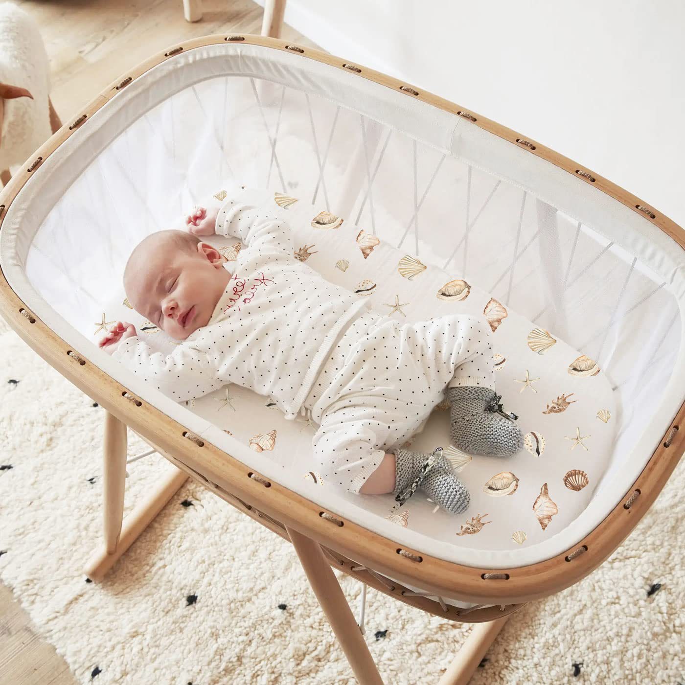 2PCS Baby Bassinet Sheet Musli - Muslin Cotton Bedspread ulasan dan harga
