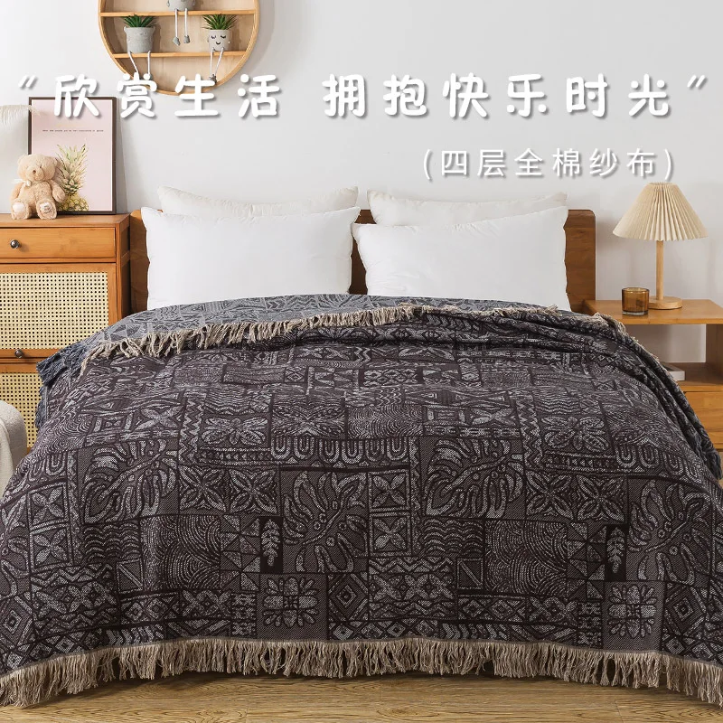 Cotton Bedspreads 4 Layers Of  - Muslin Cotton Bedspread ulasan dan harga