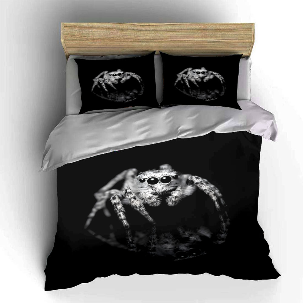 Jumping Spider Black and White - Duvet Cover Sets With Zipper ulasan dan harga